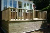 Wooden Pagoda and Terrace Decking